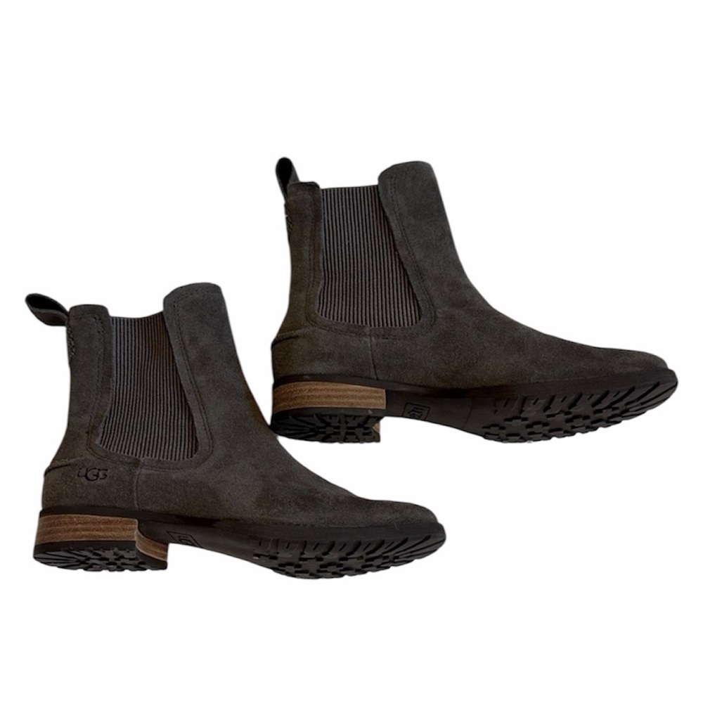 UGG Women's Hillhurst II Charcoal Suede Chelsea Booties